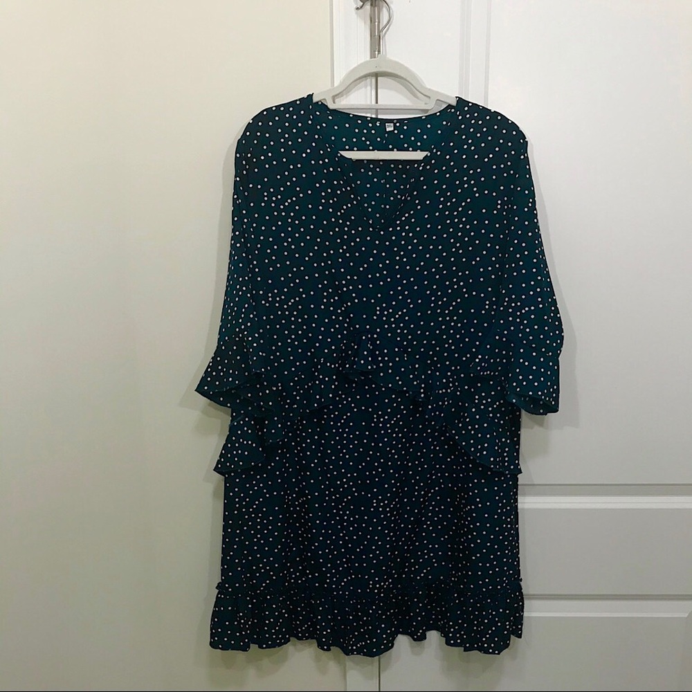 Green Polka Dot Ruffle Dress